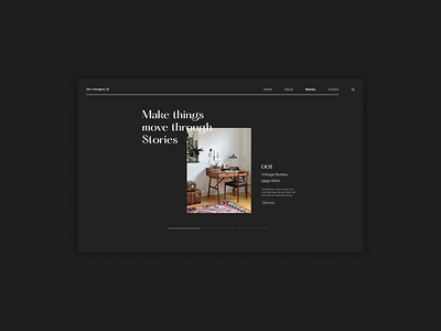 The Vintagery | Stories branding design furniture furniture store indicator minimalism ui ui design website