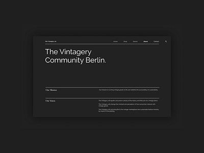 The Vintagery | About furniture minimalism ui website website builder website concept website design