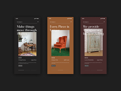 The Vintagery | Stories design furniture minimalism screens ui uidesign ux