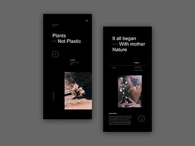 Plants - Not Plastic article minimalism mobile modern nature plant portfolio project sustainability ui ui design