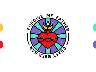 FORGIVE ME FATHER // logo design bar branding design graphic design logo logo design neon vector