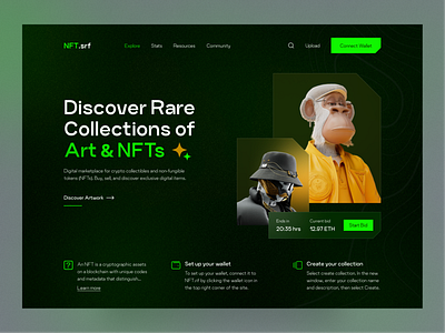 NFT Marketplace Website Header