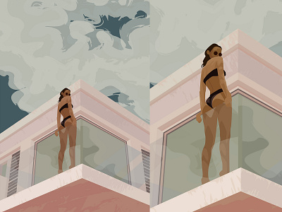 Balcony 2d 2d art adobe illustrator bikini character clouds digital digital art digital illustration digitalart house illustration illustration illustration art illustrator isolated isolation poster art summer vector vector illustration