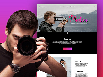 Photon - Professional Photography Agency agency business classy creative elegant modern multi purpose page builder personal photography photography agency portfolio