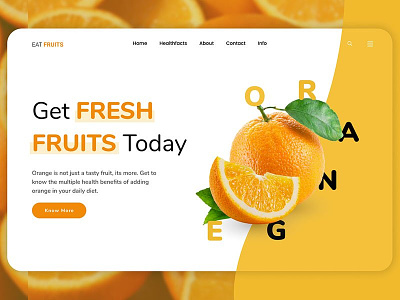 Fresh Fruit Hero Header Template