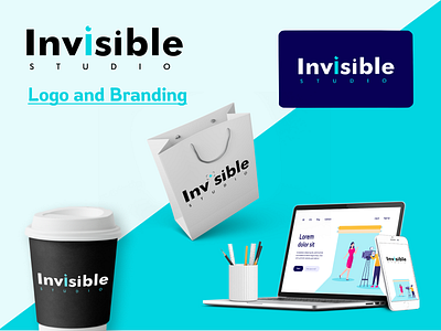 Invisible - Logo and Branding bag branding coffee coffee cup icon icons logo logo and branding logo idea t shirt t shirt printing visiting card