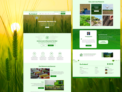 Eco Products - Farming Template farm farm products farming template food delivery food store kit meal prep organic organic food organic products template vegan vegetables