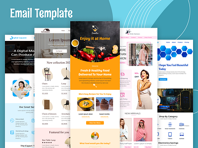 5 Email Templates ad agency campaign monitor drag and drop email builder email template fashion mailchimp marketing multipurpose mymail newsletter online store