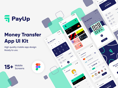 PayUp - Money Transfer App UI kit app app ui kit bank bill clean finance incentives kit money money app money transfer transfer ui ui kit ui kit design ui kits ux