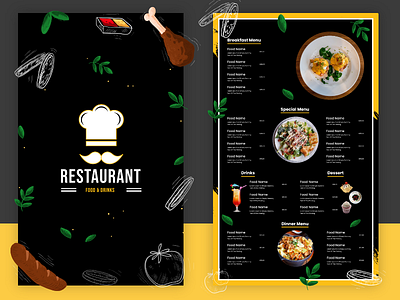 Food Menu Brochure Template