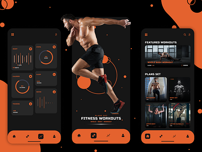 Fitness App (UI interface) android app apps bodybuilding fitness fitness center fitness coach fitness consultant fitness gym fitness trainer kits ui ui interface