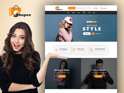 Shopee - eCommerce Web Template for Online Shopping Experience ecommerce template psd template psd templates