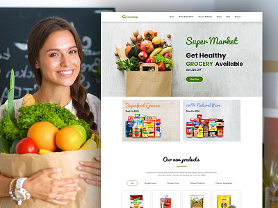 Greenyshop - Grocery Shop and Super Market Landing Page