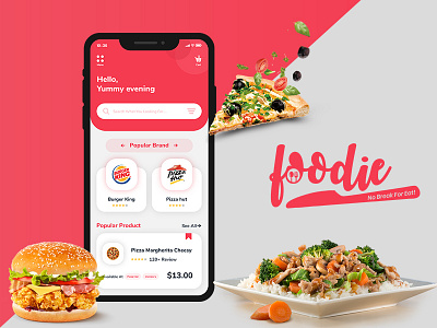 Foodie - Sushi Restaurant App UI Kits for Online Food Ordering ui kits