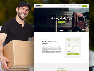 MoveUp - Moving and Storage Services PSD Template moving services psd templates storage services