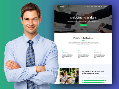 Wakey - Digital Agency One Page HTML Template