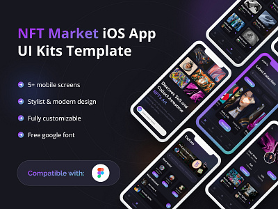 NFT Market iOS App UI Kit Template