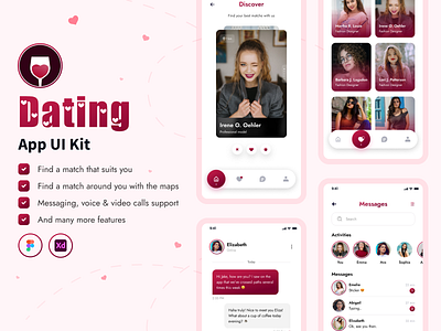 Dating App UI Kit - Bumble Redesign Challenge