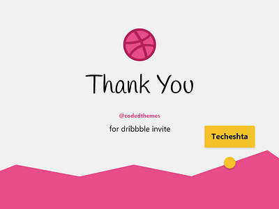 Invited on Dribbble thank you