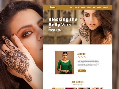 Henna - Landing page PSD Template