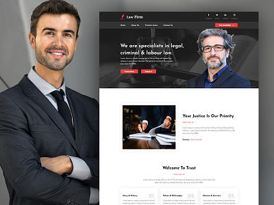 LawFirm - Attorney & Lawyer PSD Template adviser advocate attorney barrister clean counsel law law firm lawyer legal modern. business officer psd template psd templates
