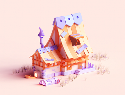 Cartoon house 3d