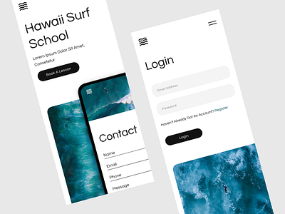 Hawaii Surf School Mobile Concept