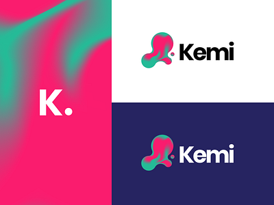 Kemi Logo Idea branding chemistry concept design gradient graphic design illustration logo science typography ui ux vector