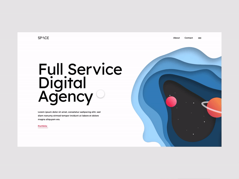 Space Agency Scroll Concept adobe xd agency animation concept design motion design scroll side scrolling space ui ux web website