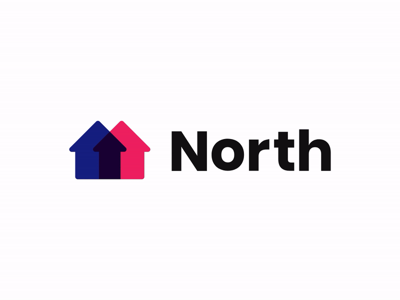 North Estate Agent Logo Animation agent animation branding concept design estate agent estate agents house icon logo logotype motion design north typography