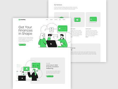 Smart Pay Website Concept adobe xd concept design finance flat icon illustration pay payment typography ui ux website
