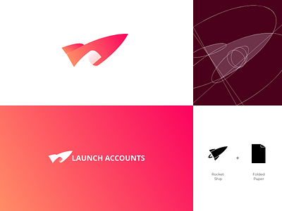 Launch Accounts Logo adobe xd branding concept design icon idea illustration logo typography vector