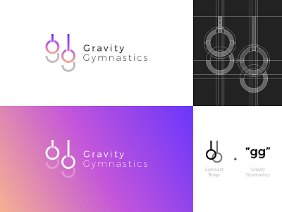 Gravity Gymnastics Logo adobe xd branding concept design flat icon idea illustration logo minimal typography vector