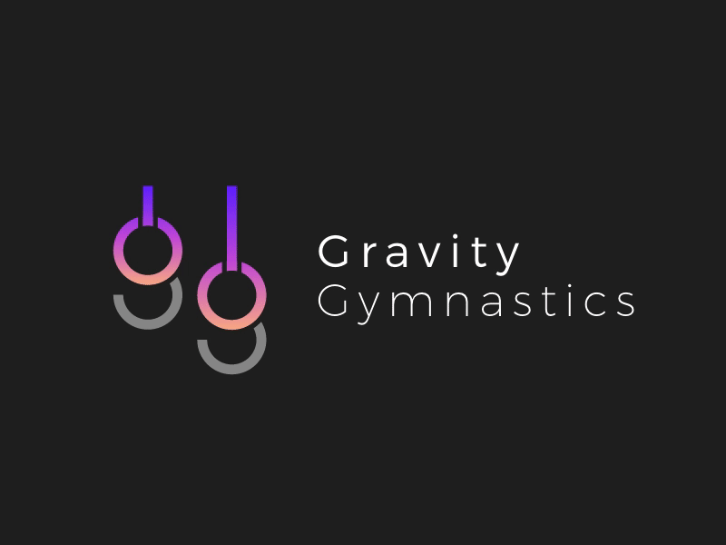 Gravity Gymnastics Logo Animation adobe xd animation branding concept design icon idea illustration logo vector