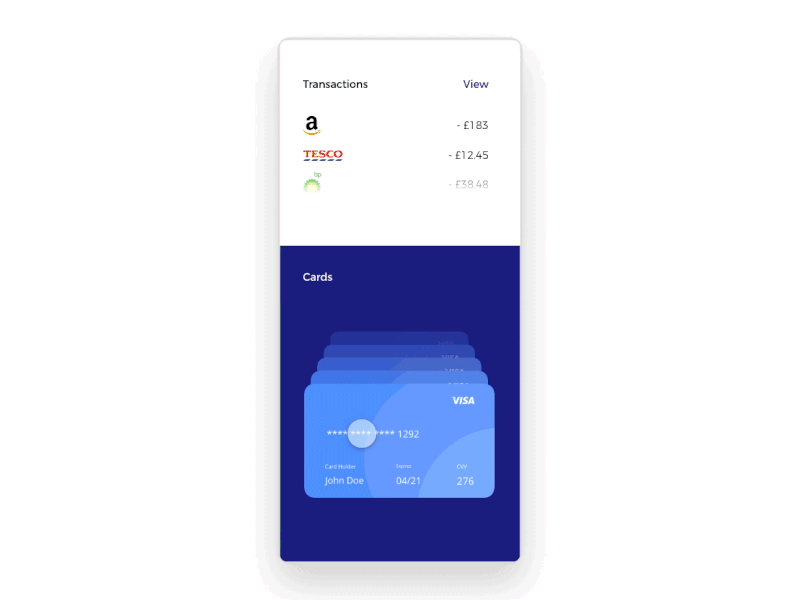 Mi Bank App Animation Concept