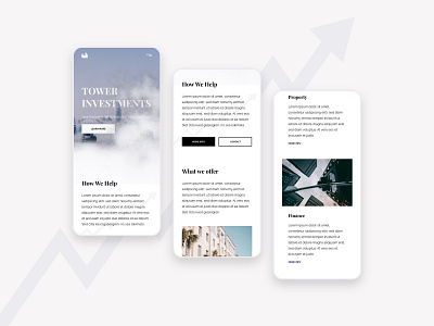 Tower Investments Mobile Website adobe xd app concept design idea mobile ui ux web website