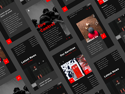 Fire Control Mobile Concept - Dark Mode