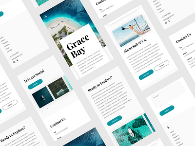 Sail & Co. Website Mobile adobe xd beach boats concept design flat idea mobile sailing travel travelling ui ux web website yacht yachting