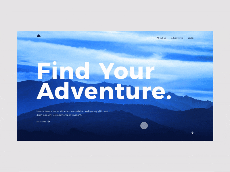 Mountain Website Parallax