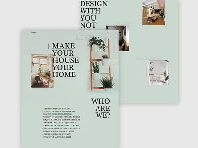 Studio Desktop Concept adobe xd architecture concept design interior design typography ui ux website