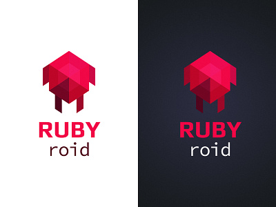 RUBYroid brand brand design branding design graphic illustrator logo logo design logodesign logotype ruby vector