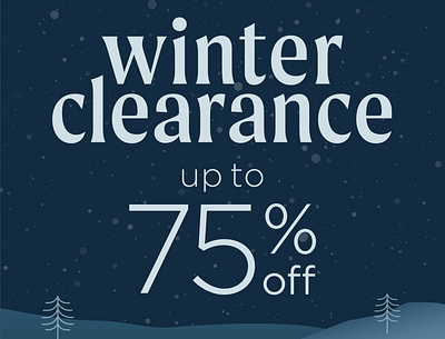 In Store Collateral: Winter Clearance collateral graphic design illustration print signage typography