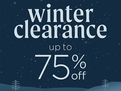 In Store Collateral: Winter Clearance