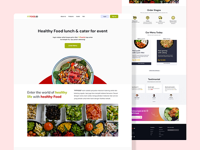Healthy food catering landing page catering design exploration figma food healthy healthy food landing page ui ui design uiux ux ux design web