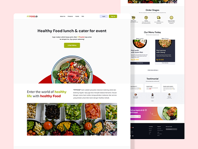 Healthy food catering landing page