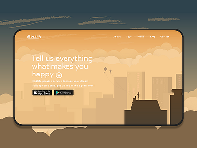 Do&Life landing page. illustration ui ux web