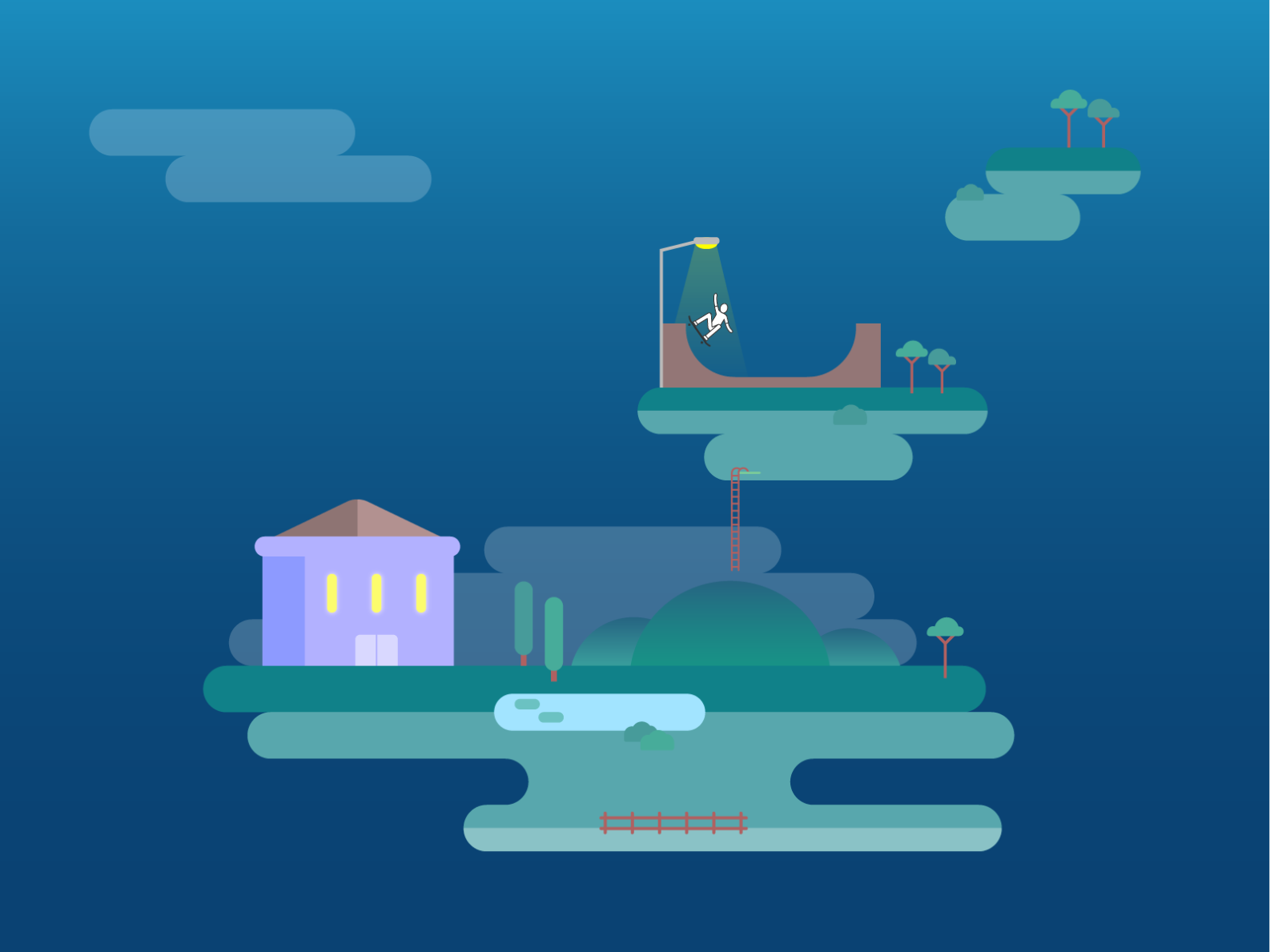 Floating land by Rémi Tournebize on Dribbble