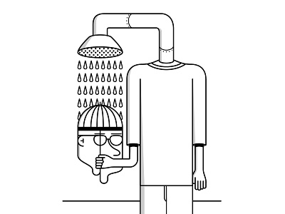 Umbrella ? black and white body illustration rain umbrella user interface vector water