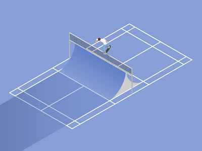 Skate Everywhere - 3 badminton illustration isometric illustration sk8 skate skateboard skateboarding sport vector