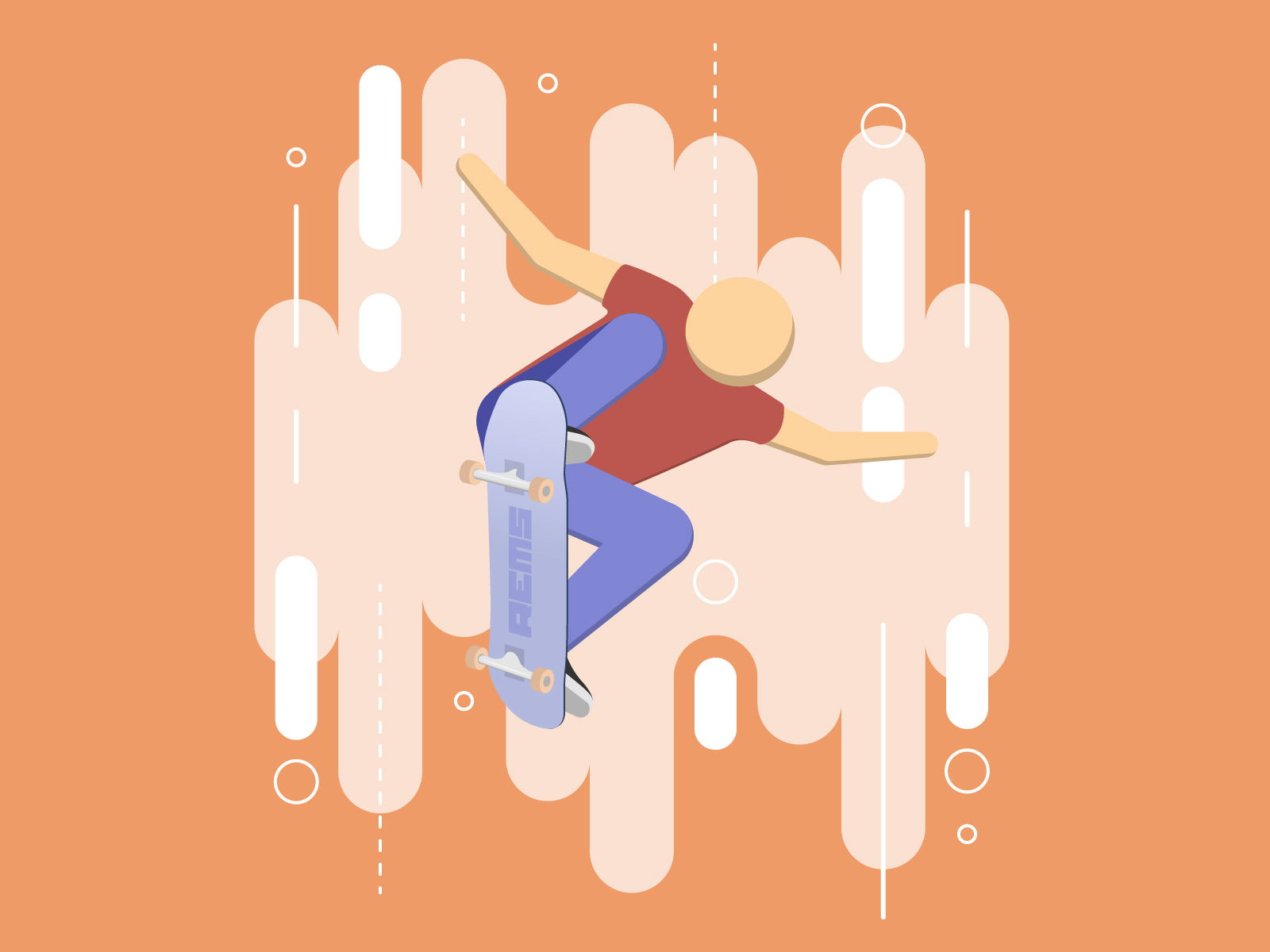 Flying skater by Rémi Tournebize on Dribbble